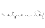 Propargyl-O-C1-amido-PEG2-C2-NHS ester， CAS:2101206-30-6，6-氧代-4,10,13-三氧雜-7-氮雜十六烷-1-炔-16-酸羥基琥珀亞酰胺酯